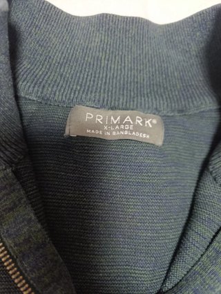 Jersey Primark Hombre Media Cremallera Verde Talla