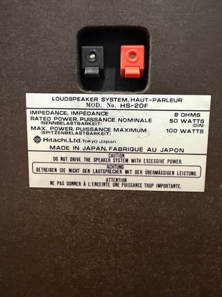 Altavoces Hitachi HS 20F