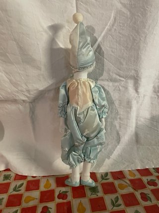 Coppia bambole clown porcellana vintage