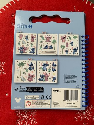 Quaderno Stitch con Adesivi Disney