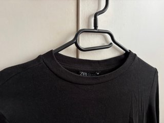 Top Zara negro manga larga