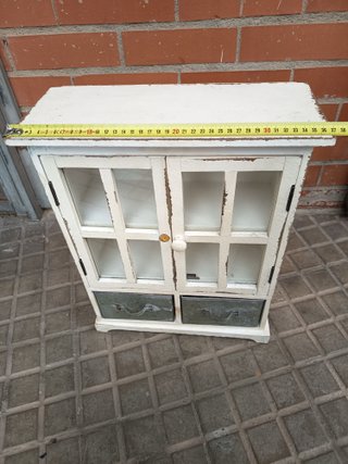 Vitrina / especiero vintage madera y metal