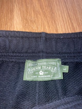 Denim Tears Shorts Negros Monocromáticos