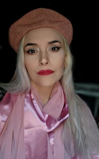 Cappello basco rosa