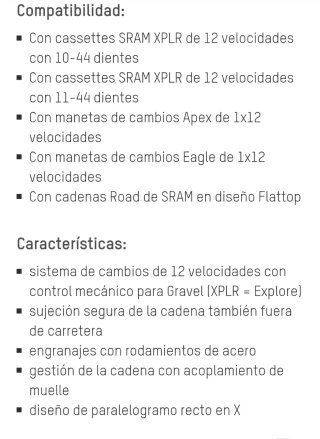 Cambio SRAM Apex XPLR 12v