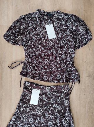 Conjunto Zara Estampado Floral XS (Envío Inpost)