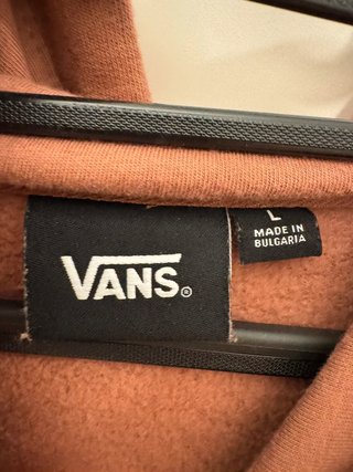 Felpa con Cappuccio Uomo Vans Taglia L corallo/marrone