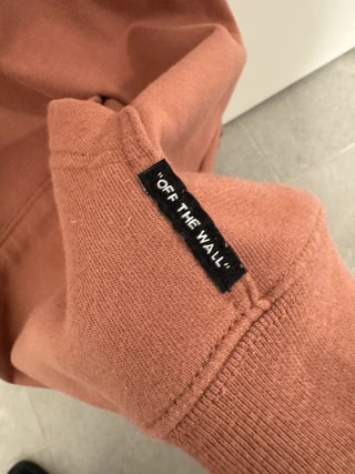 Felpa con Cappuccio Uomo Vans Taglia L corallo/marrone