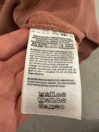 Felpa con Cappuccio Uomo Vans Taglia L corallo/marrone