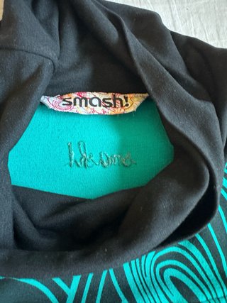 Vestido Smash Talla S Negro y Turquesa