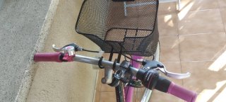 Bicicleta 24 Negra y Rosa con Marchas
