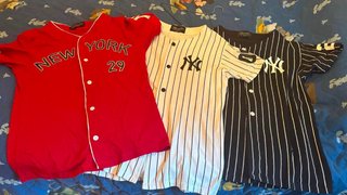 3 Camisetas Béisbol Estilo New York Yankees