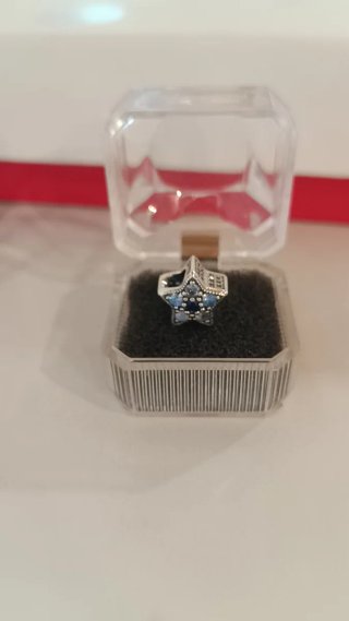 Charm estrella plata circonita cúbica