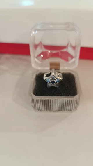 Charm estrella plata circonita cúbica