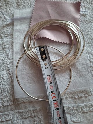 Pulsera 10 Aros Plata