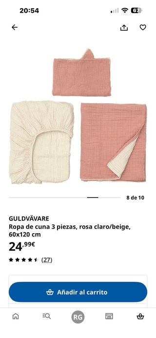 Ropa de cuna GULDUVARE IKEA 3 piezas