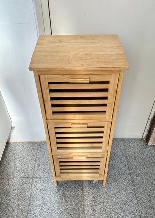 Mueble Sklum estantería bambú baño 35x80cm