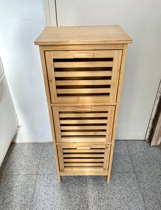 Mueble Sklum estantería bambú baño 35x80cm