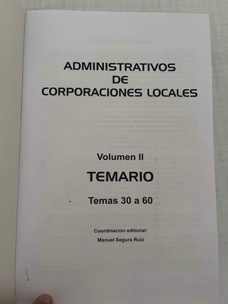 Temario Administrativo Corporaciones Locales