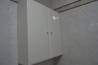 Armario baño pared 2 puertas blanco brillo