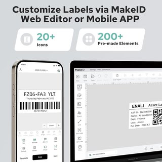 Impresora MakeID D50 Pro 300 dpi con Bluetooth