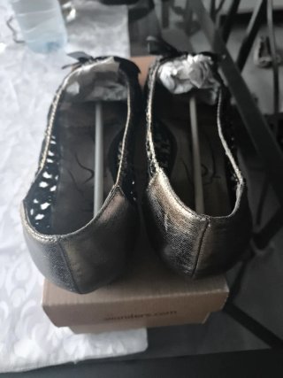 Bailarinas Wonders Mujer Negro/Plata