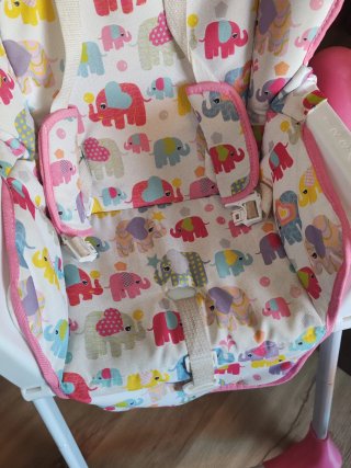Trona de bebé con estampado de elefantes