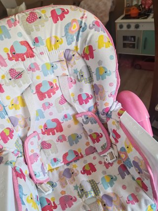 Trona de bebé con estampado de elefantes