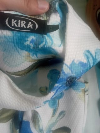 Vestido KIRA floral blanco y azul