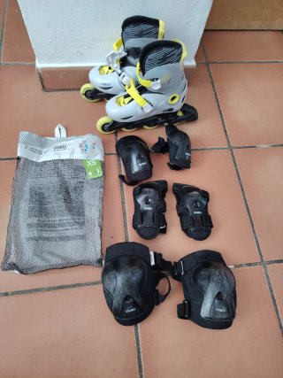 Patines Oxelo Talla XS + Protecciones