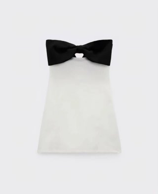 Vestido Zara Bicolor Negro y Blanco