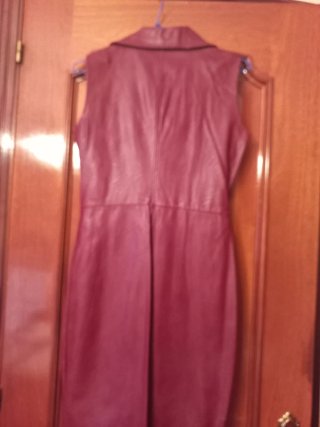 Vestido Rojo Cuello Solapa Cremallera
