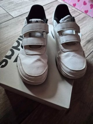 Zapatillas Adidas Blancas Velcro Niños