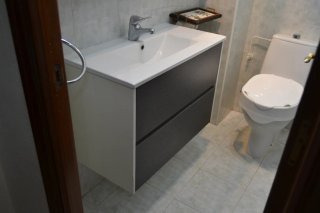 Mueble baño suspendido 2 cajones madera