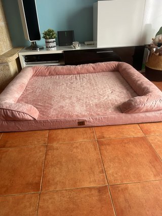 Cama para perro EHEYCIGA rosa extra grande