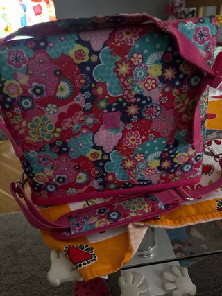 Trona portatil infantil Tuc Tuc oso rosa flores