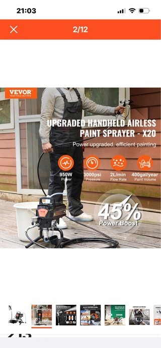 Pulverizador Pintura VEVOR 950W