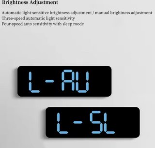 Reloj Digital Moderno Negro/Azul