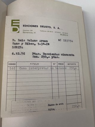 Libro. Como interpretar un balance