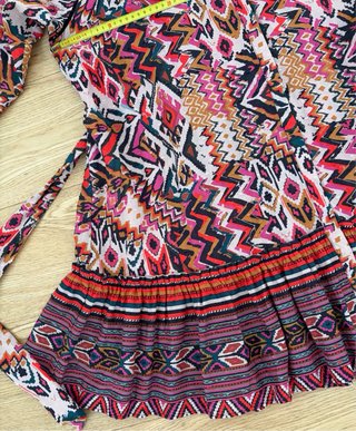 Vestido Zara Estampado Algodón Talla S
