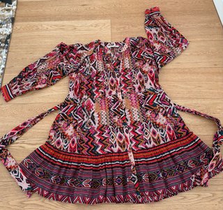 Vestido Zara Estampado Algodón Talla S