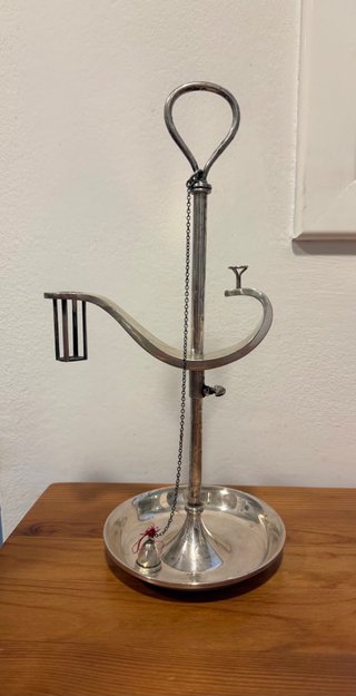Candelabro vintage metal plateado