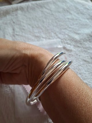 Pulsera Aros Entrelazados Plata