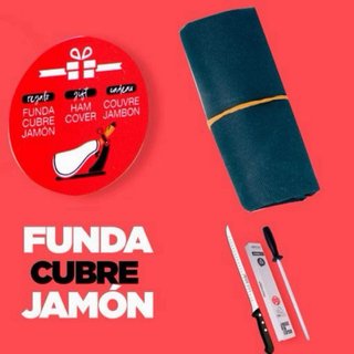 Juego Cuchillo jamonero Arcos, afilador y funda