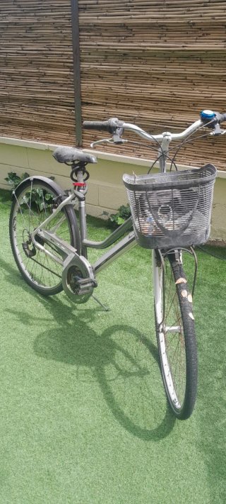 Bicicleta de mujer con cesta