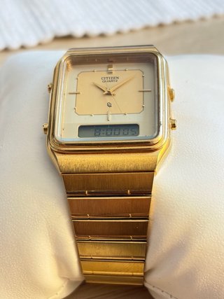 Reloj Citizen Vintage Ana-Digi Oro NOS