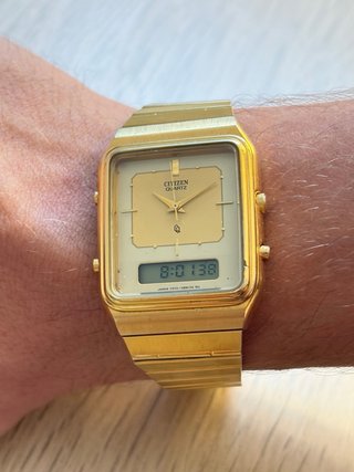 Reloj Citizen Vintage Ana-Digi Oro NOS