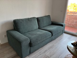Sofá Kivik 3 plazas verde pana Ikea