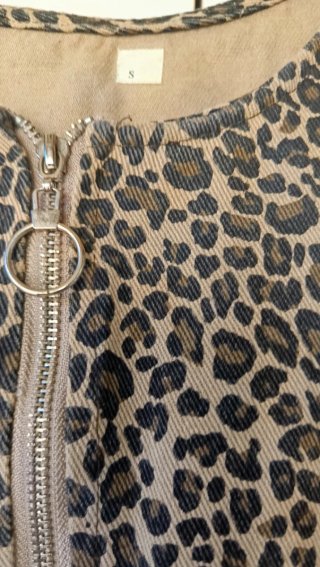 Petopichi estampado leopardo cremallera