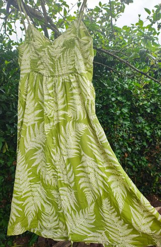 Vestido Ysabel Mora verde estampado